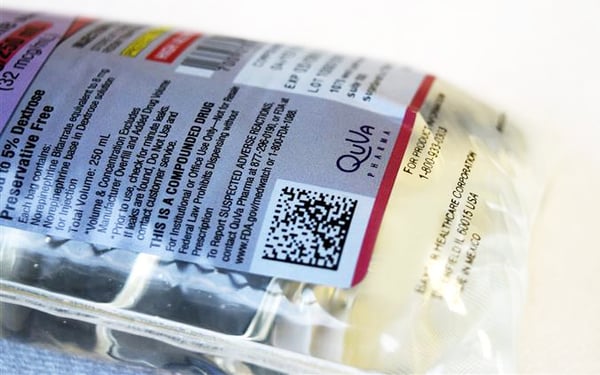 Quva Pharma Adds 2D Data Matrix Barcodes to Sterile Product Labeling